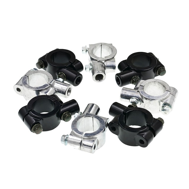 10MM Universal Aluminum Motorcycle Handlebar Mirror Adaptor Holder Mount Brackets Clamp #7607906