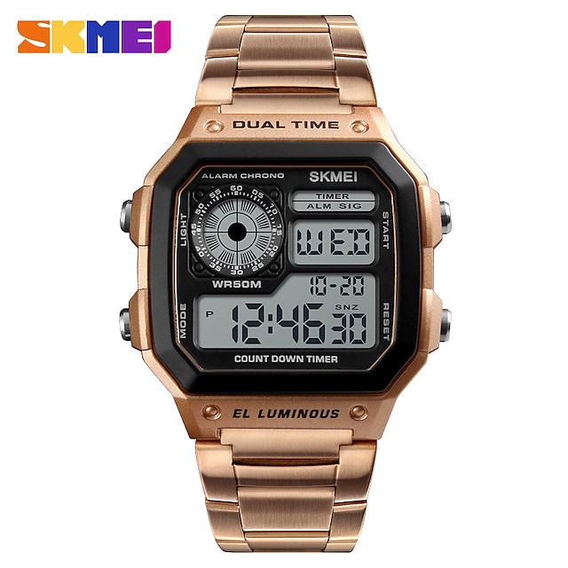 SKMEI Digital Watch for Men Digital Digital Stylish Stylish Casual Waterproof Calendar Alarm Clock Alloy Alloy Fashion #9013077