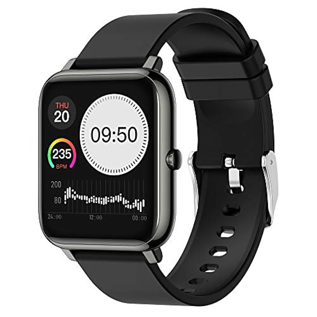 smart watch, fitness tracker for men women with blood oxygen spo2 blood pressure meter heart rate monitor 5atm waterproof 1.4 full touch screen,smartwatch for iphone android phones (black) #8327569