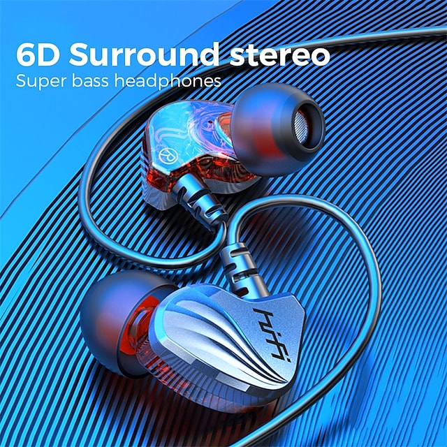 Wired Earphones For Sport 6D Surround Stereo Music Earbuds 3.5mm And TypeC Headphones Gaming Heasets With Microphone #8916556