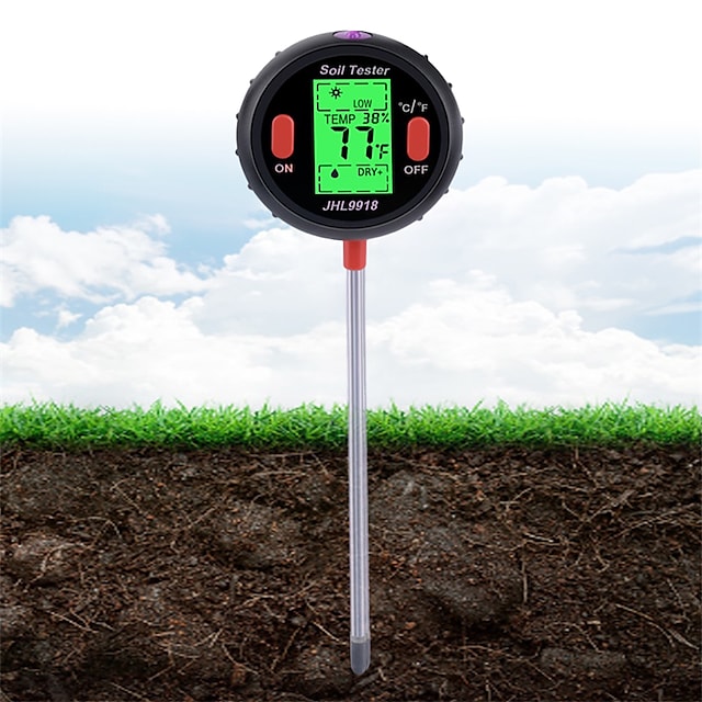 5 in 1 Digital PH Meter Soil Water Moisture Monitor Temperature Humidity Analysis Sunlight Tester for Gardening Plants Farming #8052196