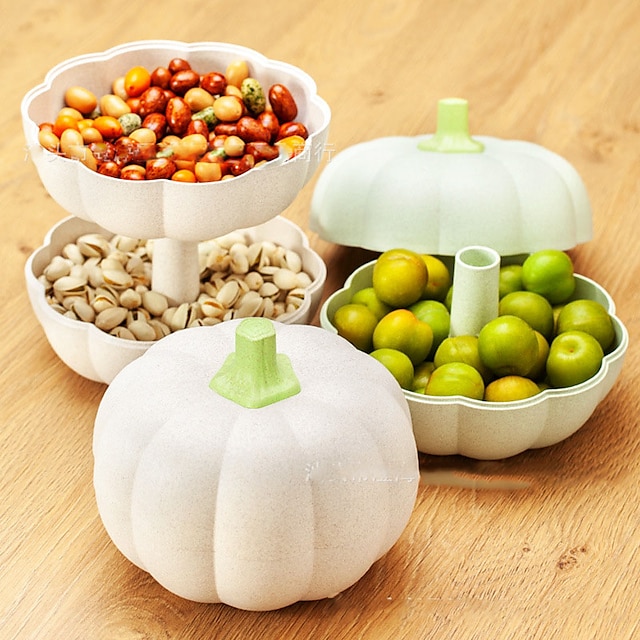 Pumpkin Fruit Plate Halloween Creative Living Room Household Candy Box Storage Snack Plate Dried Fruit Plate #8815024