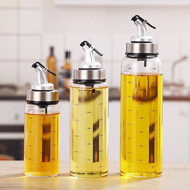 Cooking Seasoning Oil Bottle Sauce Glass Storage Bottles for Vinegar Creative Dispenser Kitchen Accessory #8827851