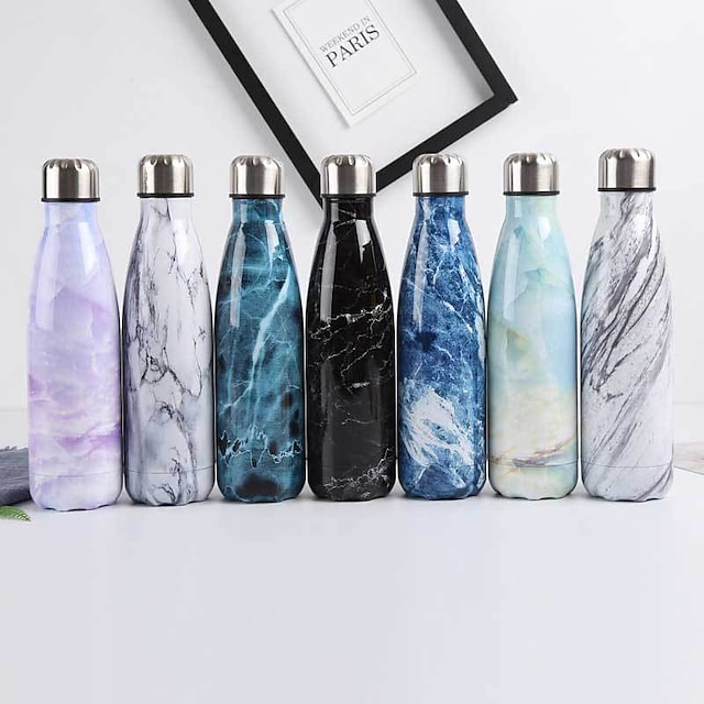 Personalized Outdoor Water Bottle 500ml Double-Layer Stainless Steel Water Bottle Thermos Thermal Insulation Vacuum Bottle Sports Water Bottle #8952526