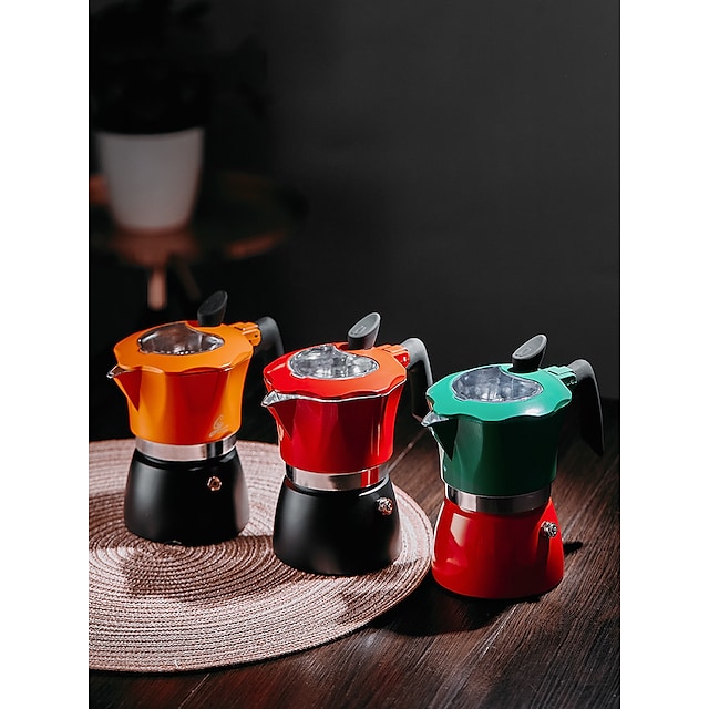 Italian Moka Pot Brewing Coffee Pot Mocha Extraction Pot Hand-washing Coffee Pot Heating Furnace Set With Filter Paper #8983245