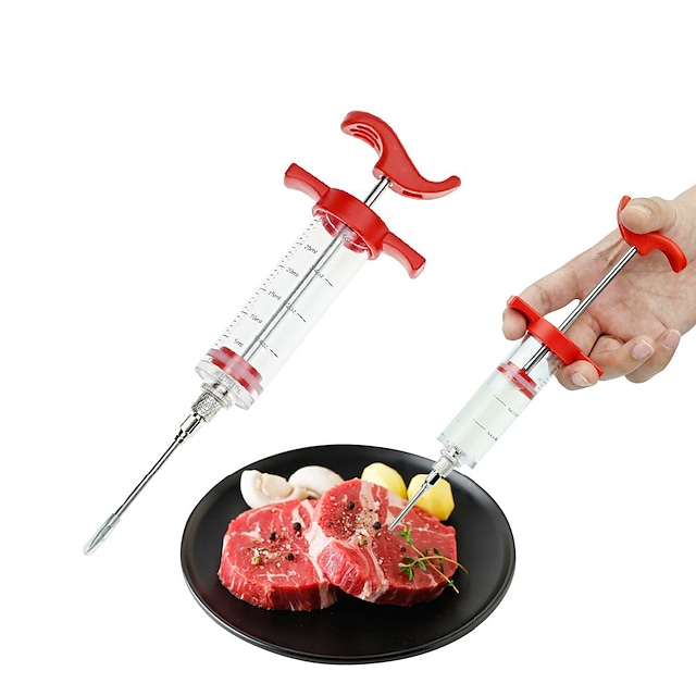 BBQ Meat Syringe Marinade Injector Poultry Turkey Chicken Flavor Syringe Cooking Sauce Injection Tool Kitchen Gadgets #7659691