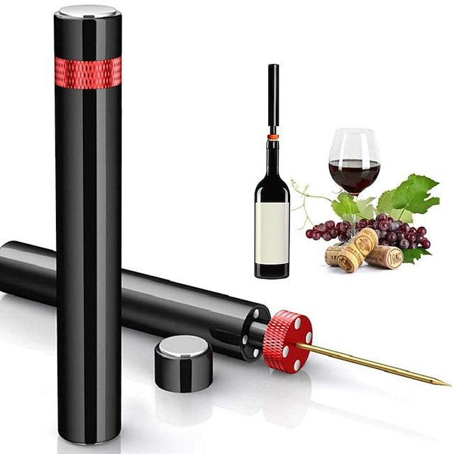 Air Pump Wine Bottle Opener Safe Portable Stainless Steel Pin Cork Remover Air Pressure Corkscrew Kitchen Tools Bar Accessories #8733118