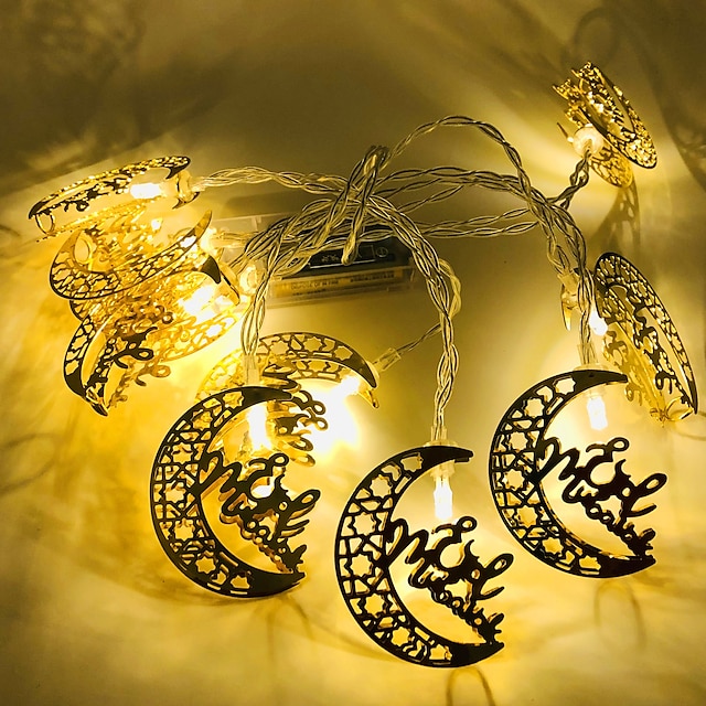 Ramadan Decoration Light 1.5m 10leds Moon Castle Shaped LED String Lights EID Mubarak Home Decoration Islam Muslim Festival Party Supplies Eid al-Fitr Decorations #9000828