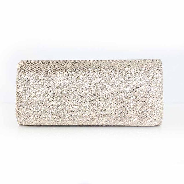 Women's Bridal Purse Clutch Evening Bag Glitter Shine Evening Party Formal Date Black Gold #8873575