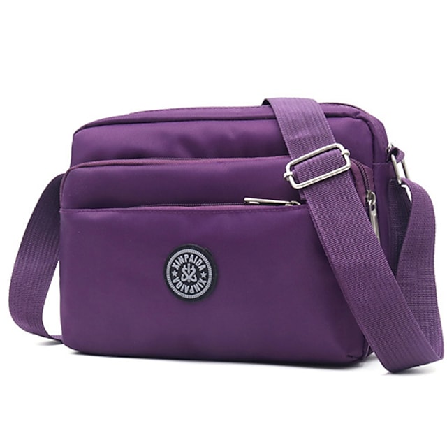 Women's 2022 Messenger Bag Crossbody Bag Nylon Solid Colored Daily Going out Black Purple Dark Blue #8563143