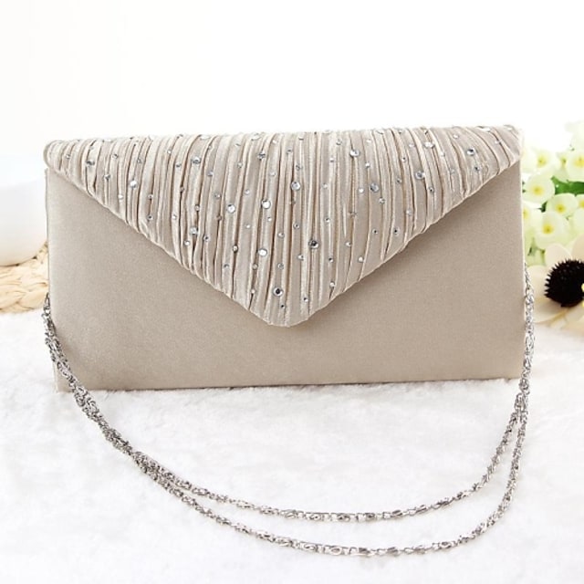 Women's Evening Bag Wedding Bags Handbags Evening Bag Polyester Plain Party Event / Party Black Silver Gold Beige #1899430