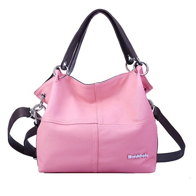 Women's Leather Bags Handbags Tote PU Leather Zipper Solid Color Daily Green Black Pink Khaki #7459003