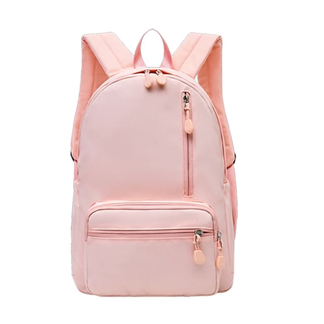 Women's Backpack School Bag Rucksack Commuter Backpack Nylon Solid Color Large Capacity Waterproof Zipper School Daily Pink #8084033