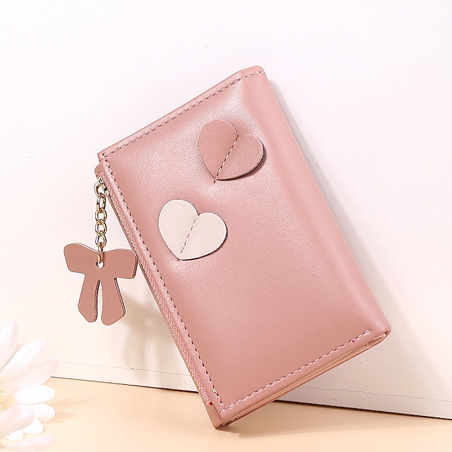 Women's Wallet PU Leather Polyester Zipper Daily Outdoor Green Black Pink Almond #9012105