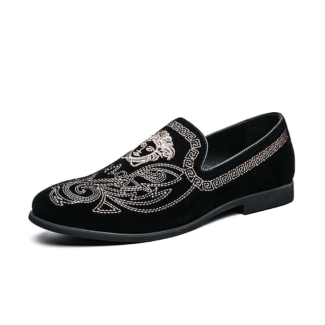 Men's Loafers & Slip-Ons Casual Vintage Classic Daily Party & Evening Suede Black 3D Fall Winter #8906783