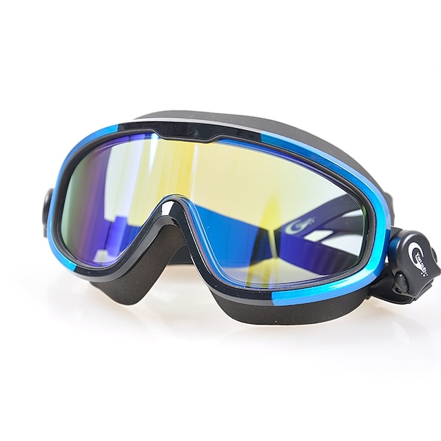 Swimming Goggles Portable Anti-Fog Professional For Adults' Polycarbonate Polycarbonate Blacks Blue #6684917