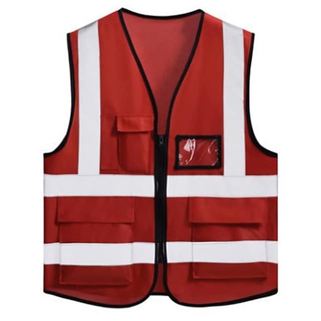 Women's Men's Hunting Gilet Work Vest Safety Vest Outdoor Ventilation Wearable Reflective Strips Comfortable Summer Solid Colored Cotton Polyester Yellow Red Dark Green #8521718