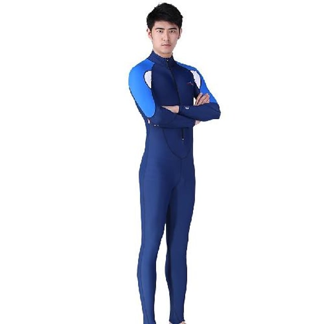 Dive&Sail Men's Rash Guard Dive Skin Suit Swimsuit UV Sun Protection UPF50+ Breathable Full Body Front Zip - Swimming Diving Surfing Snorkeling Fashion Fall Spring Summer / Quick Dry / Quick Dry #5692546