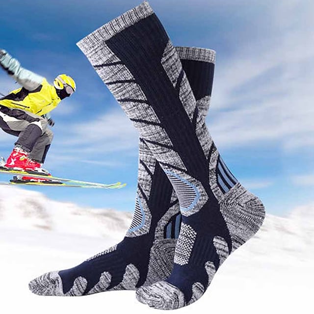 Men's Compression Socks Ski Socks Outdoor Winter Thermal Warm Cushion Breathable Crew Socks for Skiing Camping Snowboarding Winter Sports / Cotton #8114419