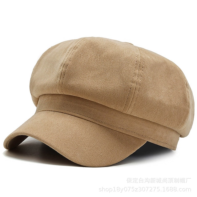 Newsboy Hat Cap Visor Berets Hiking Hat for Women Men Beanies Hat Solid Color Windproof Lightweight Casual #8822986