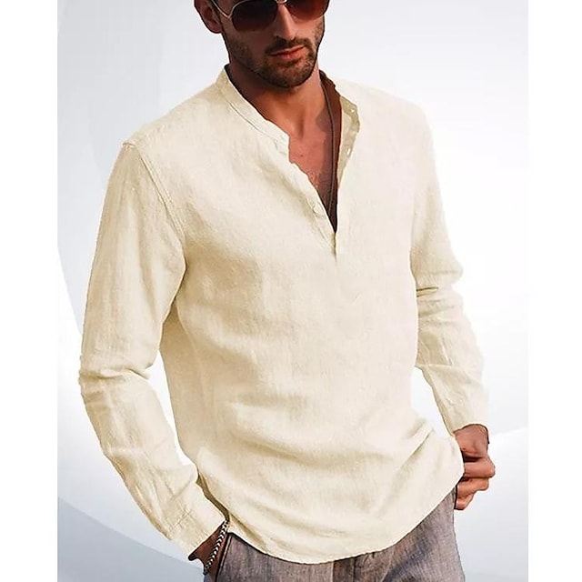 Men's Hiking Tee shirt Hiking Shirt / Button Down Shirts Henley Shirt Top Outdoor Breathable Quick Dry Lightweight Comfortable Spring Summer Light Blue Green White Fishing Climbing Beach #9027992