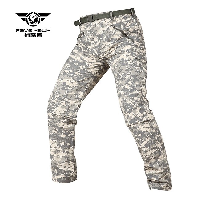 Men's Work Pants Hiking Cargo Pants Camouflage Hunting Pants Ripstop Windproof Multi-Pockets Breathable Spring Summer Camo / Camouflage Bottoms for Hunting Hiking Military / Tactical ACU Color CP #8994530