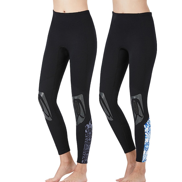 Women's Wetsuit Pants 3mm SCR Neoprene Bottoms Quick Dry Stretchy Swimming Diving Surfing Patchwork #8793600