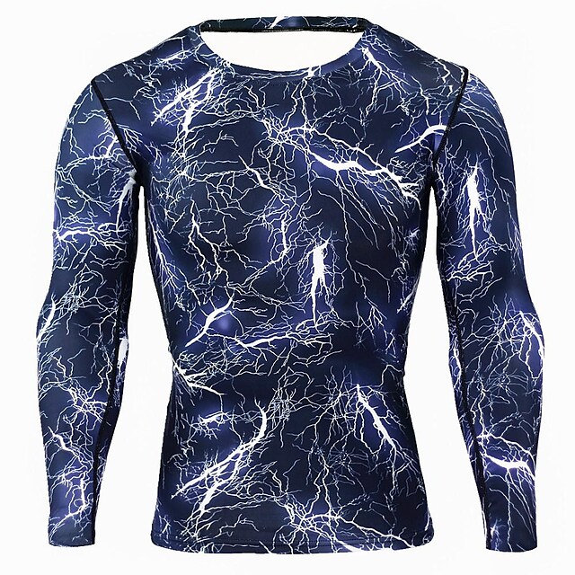 men's long-sleeved t-shirt running sports leisure riding camouflage tights breathable quick-drying t-shirt #9022423