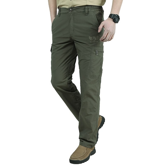 Men's Tactical Hiking Pants Zipper Pocket Lightweight Work Military Pants Cargo Pants Summer Outdoor Thermal Warm Waterproof Breathable Quick Dry Pants Bottoms Camping Hunting Climbing M L XL XXL #8165214