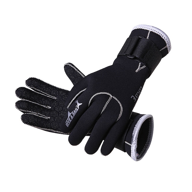 Dive&Sail Diving Gloves 3mm Neoprene Full Finger Gloves Thermal Warm Waterproof Warm Swimming Diving Surfing #8600773