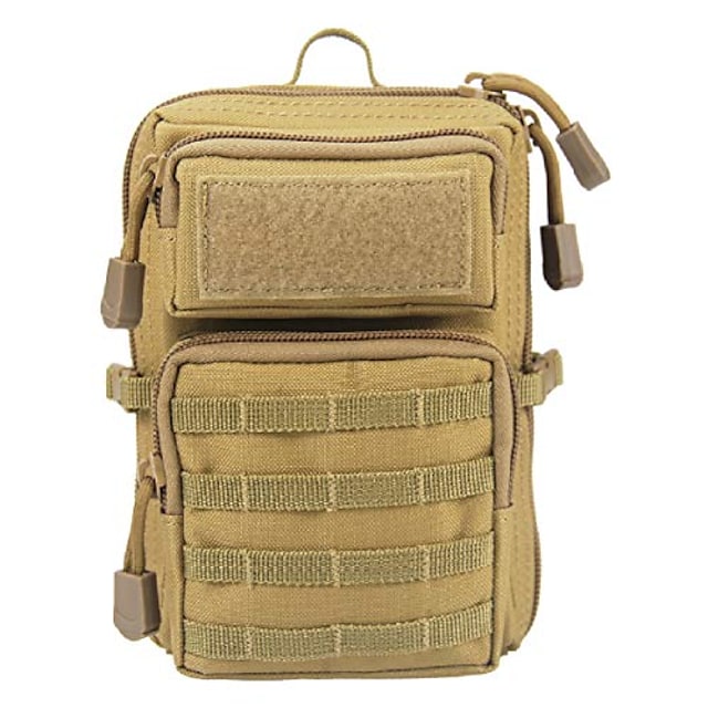 tactical molle utility pouch, edc tool pouch tactical phone pouches mini waist pouches medical edc ifak pack mini military pouch (tan) #8806243