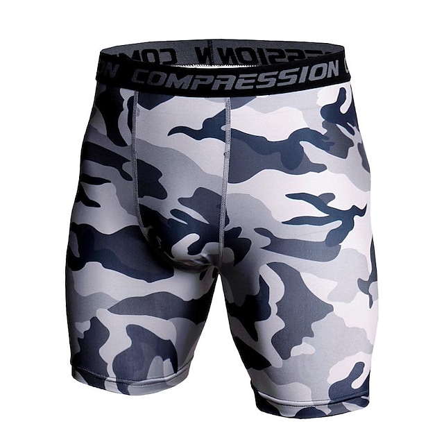 2018 summer shorts men's camouflage printing training fitness running sports pants elastic tight-fitting quick-drying shorts #9022433