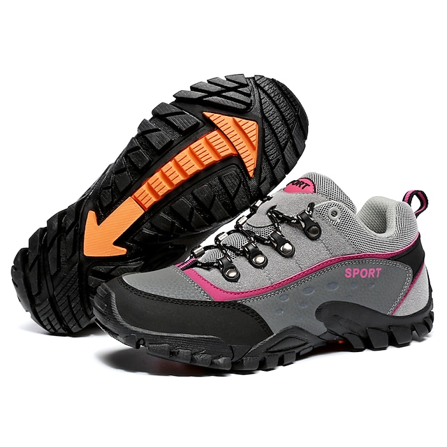 Women's Hiking Shoes Sneakers Wearable Breathable Comfortable Hiking Outdoor Exercise Running Artificial Leather Spring, Fall, Winter, Summer Pink Sky Blue / Round Toe #8563241