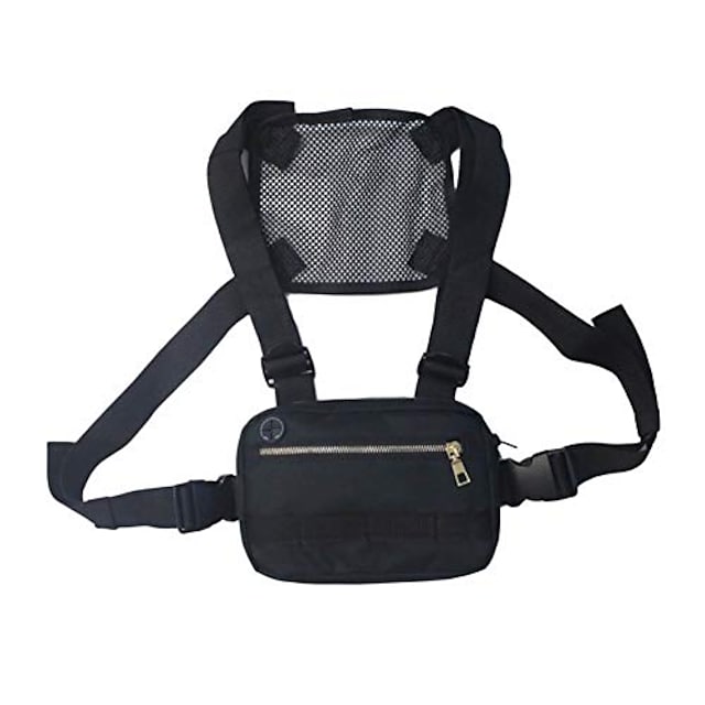 men women chest rig bag hip hop streetwear waist bag adjustable tactical chest bags fanny pack streetwear waist packs, functional waist packs #8805811