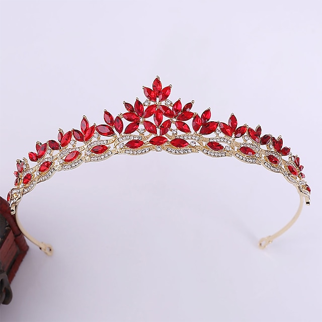 Alloy Crown Tiaras / Hair Accessory with Rhinestone / Glitter 1 PC Wedding Headpiece #7877746