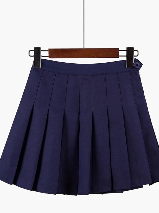 Women's Party Gothic Skirts Party Party / Evening Solid Colored Ruched Navy Water pink White XS S M / Mini #8239358