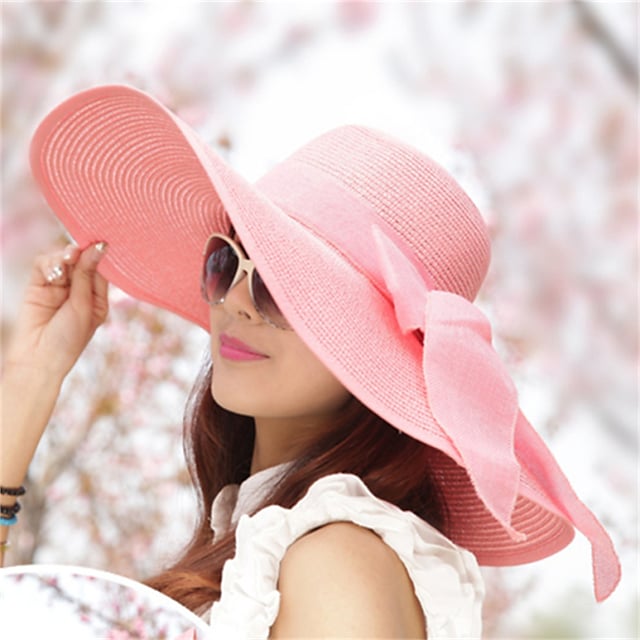 Women's Party Hat Party Street Holiday Bow Solid Colored Light Blue Beige Hat White Pink Fall Winter Spring #3215056